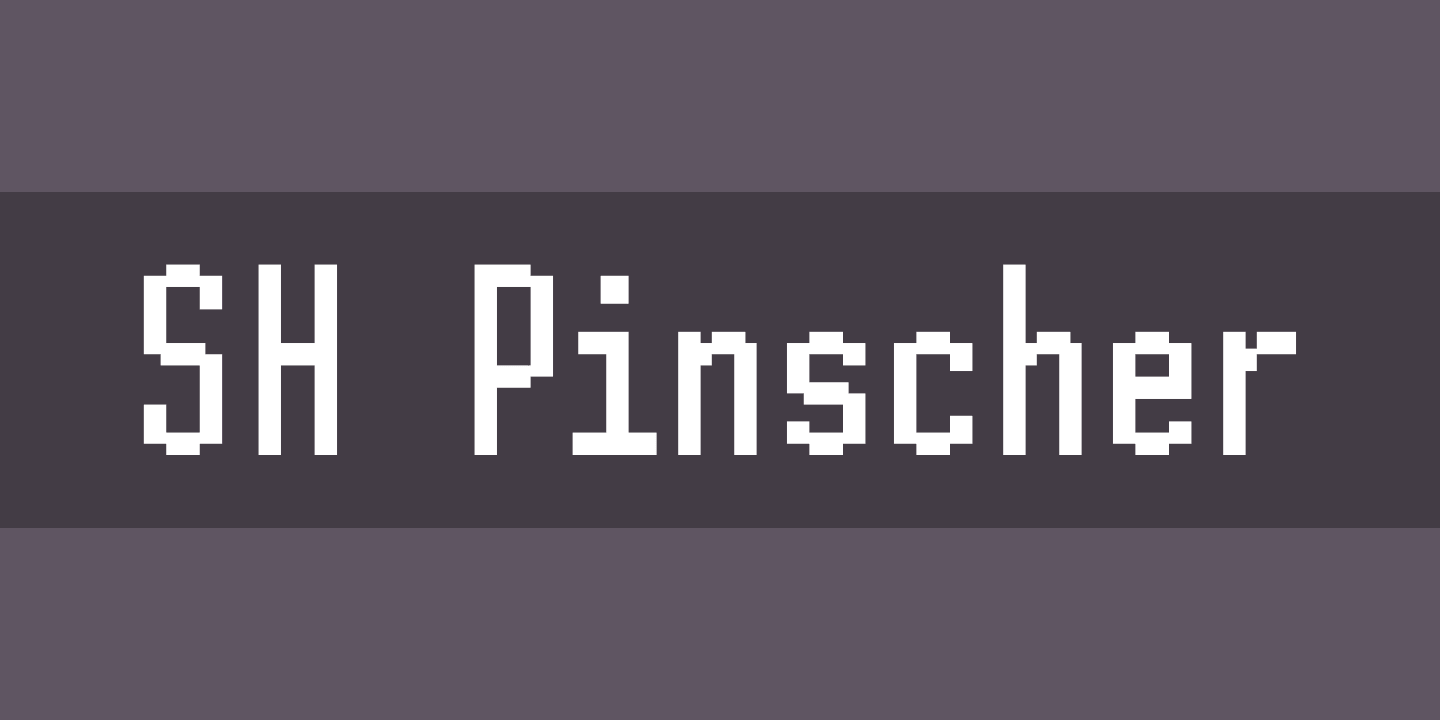 Пример шрифта SH Pinscher Regular